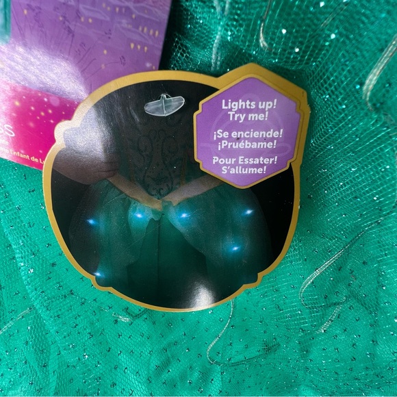Disney JASMINE Deluxe Light Up Costume Small Princess Halloween Aladdin Dress Up - Picture 3 of 7